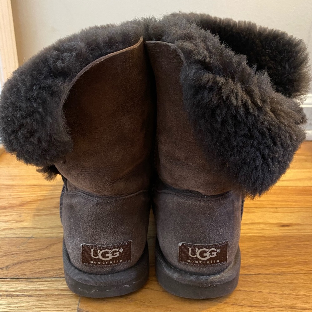 Bailey Button Ugg Boots Dark Brown - image 3